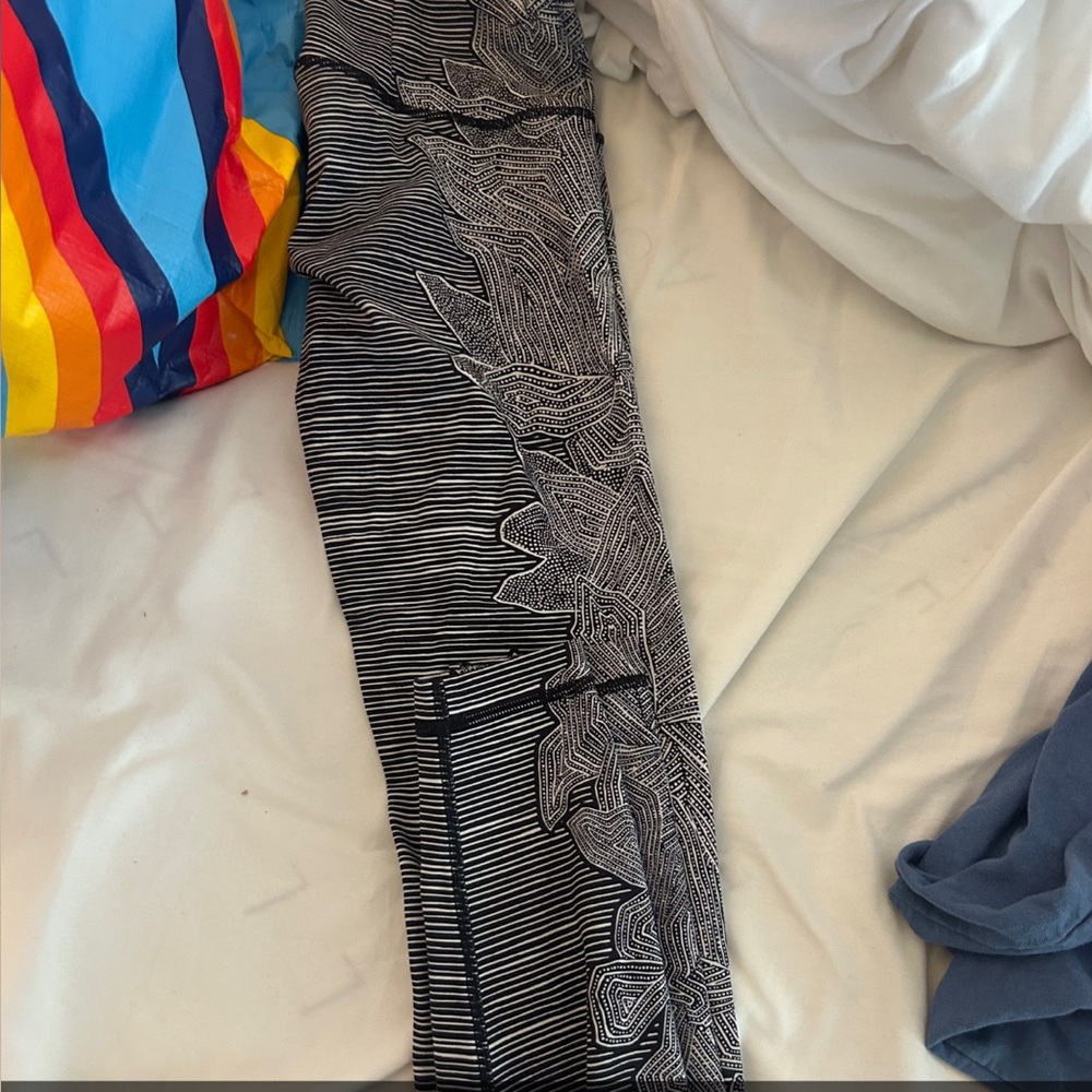lululemon athletica Black and White Patterned Leggings